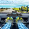 Electric Car Cooling Fan 360 Degree Rotatable Telescopic Dual Head with Cigarette Plug Low Noise Automobile Fan for Car Seda