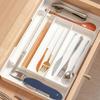 Movable Partition Kitchen Drawer Organizer Stationery Storage Expandable Utensil Tray  Tableware