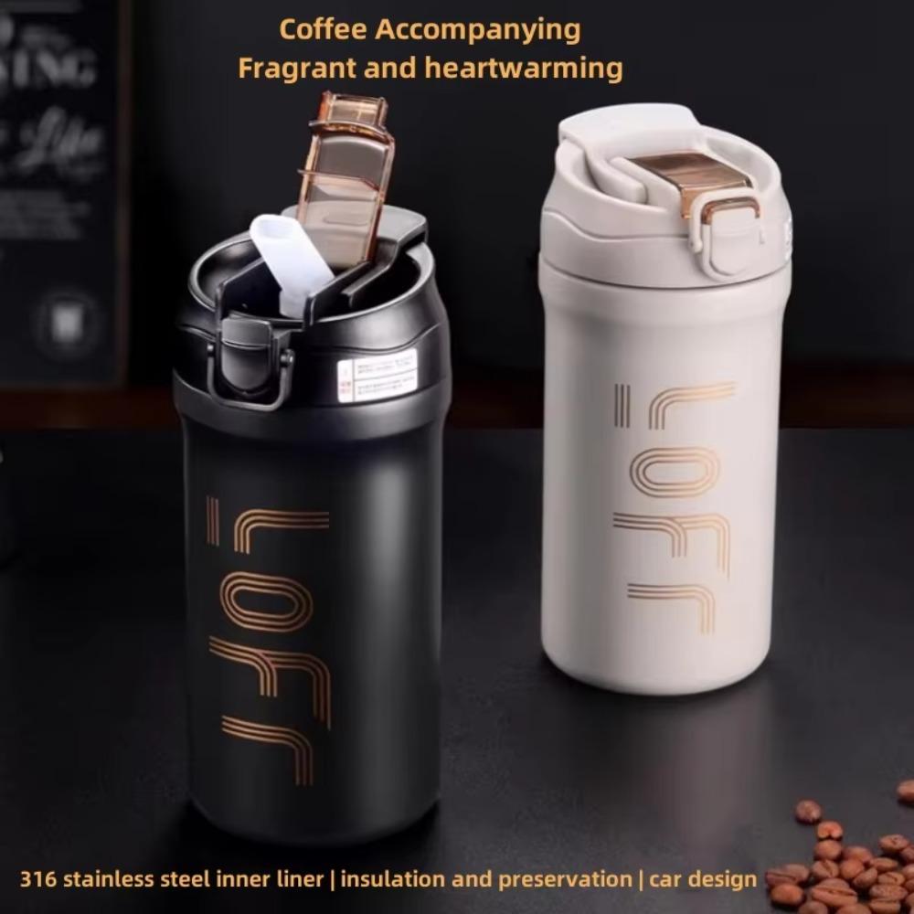 Creative Bouncing Coffee Cup 600ML Thermos Tumbler Durable Coffee Thermal Mug Office