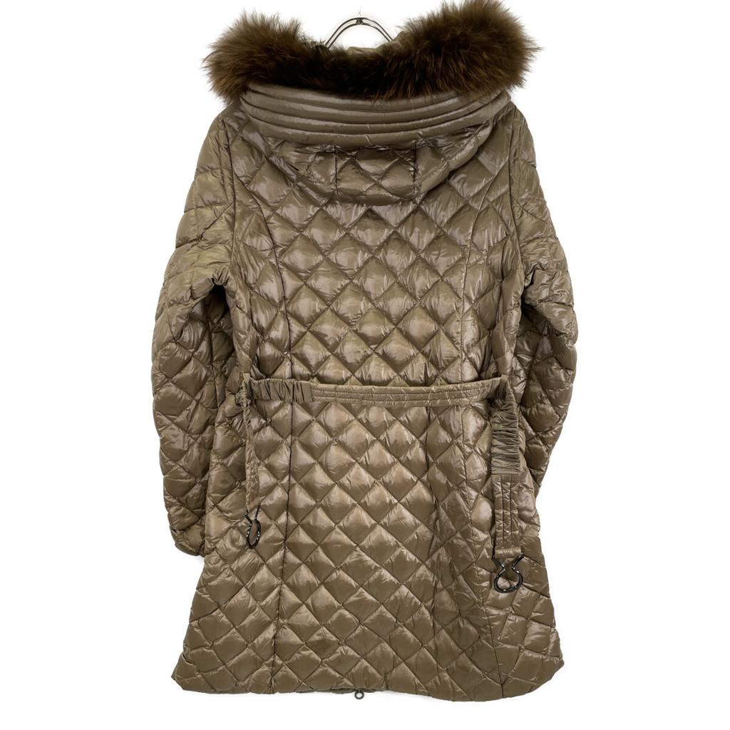 TATRAS LTA15A4399 Brown Quilted Down Coat with Fur Jacket 4 BrownUsed