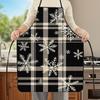 1pc Charming Snowflake Apron - & Snowflake Pattern, Durable Polyester Kitchen Apron with Adjustable Neck Strap, Perfect for Cooking, Baking, Household