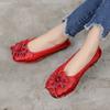 Fashion 2025 Soft Genuine Leather Flat Shoes Women Flats with Flowers Ladies Shoes Women Designers Loafers Slip On Hot Selling