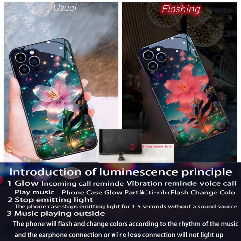 Sunflowers Printed LED Phone Case for Xiaomi Redmi Note 14 13 12 11 Pro Plus 5G 12S 11S 10S 10 12C 13C 14C 12 13 4G Flash Cover