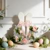 Easter Wreath Rabbit Ear Fluffy Sweet Vine Easter Decorations Spring Decor Home Decor Door Wreath Wall Decor Easter Party Decor