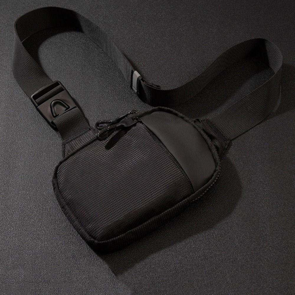 Portable Crossbody Slings Bag Oxford Mini Chest Bag Trendy Messengers Bag Running