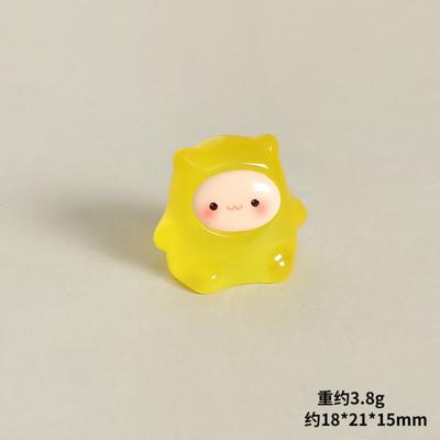 Glow-in-the-Dark Resin Figurine Micro-Scenery Decorative Ornament Cartoon- Adorable Viral Glowing Desktop Craft Item