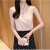 Women's Clothing 2022 Spring Summer New Temperament Simplicity V-Neck Solid Color Sleeveless Chiffon Shirt Loose Women's Blouse