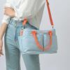 Mode Nylon Tragetasche Damen Schultertaschen Reißverschluss Mama Umhängetaschen Groß Weiß Einkaufstaschen Geldbörsen