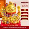 Ceramic Lucky Cat Figurine with Waving Hand – Customizable Gold Shop Gift for 2026 Opening Ceremony
