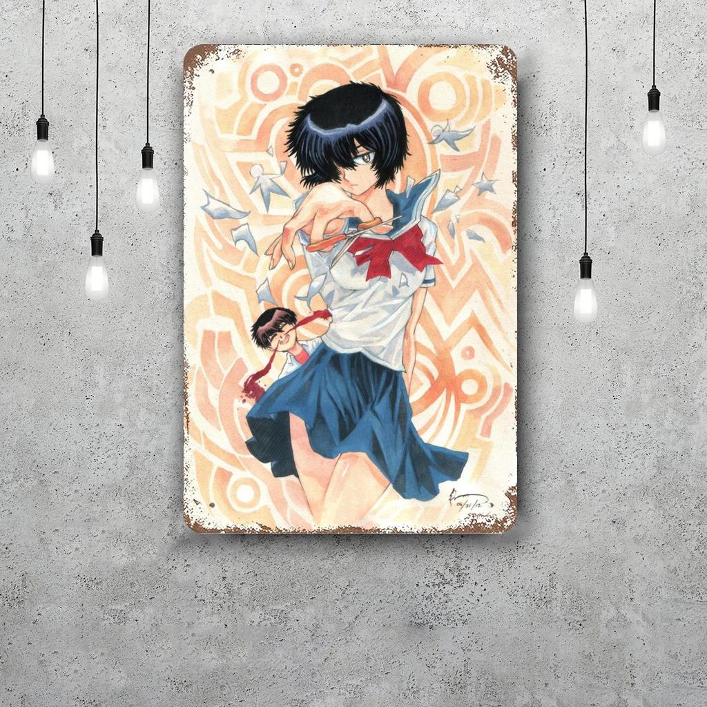 mysterious girlfriend x cartoon Vintage Metal Tin Signs Posters Decor Retro Metal Plaque Wall Art Decor for Garage Bar