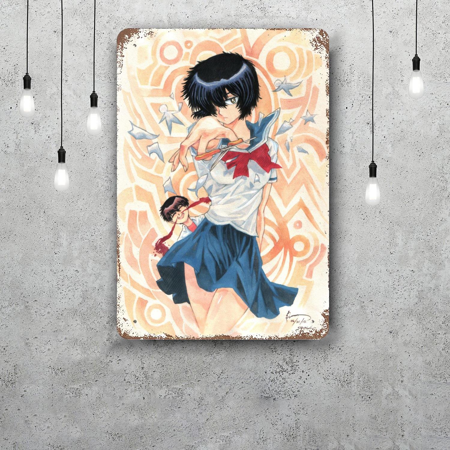 

mysterious girlfriend x cartoon Vintage Metal Tin Signs Posters Decor Retro Metal Plaque Wall Art Decor for Garage Bar 20x30cm（7.8x11.8inch）