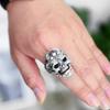 Skull Opening Rings Finger Rings Skull Adjustable Rings Eye Catching Open Rings
