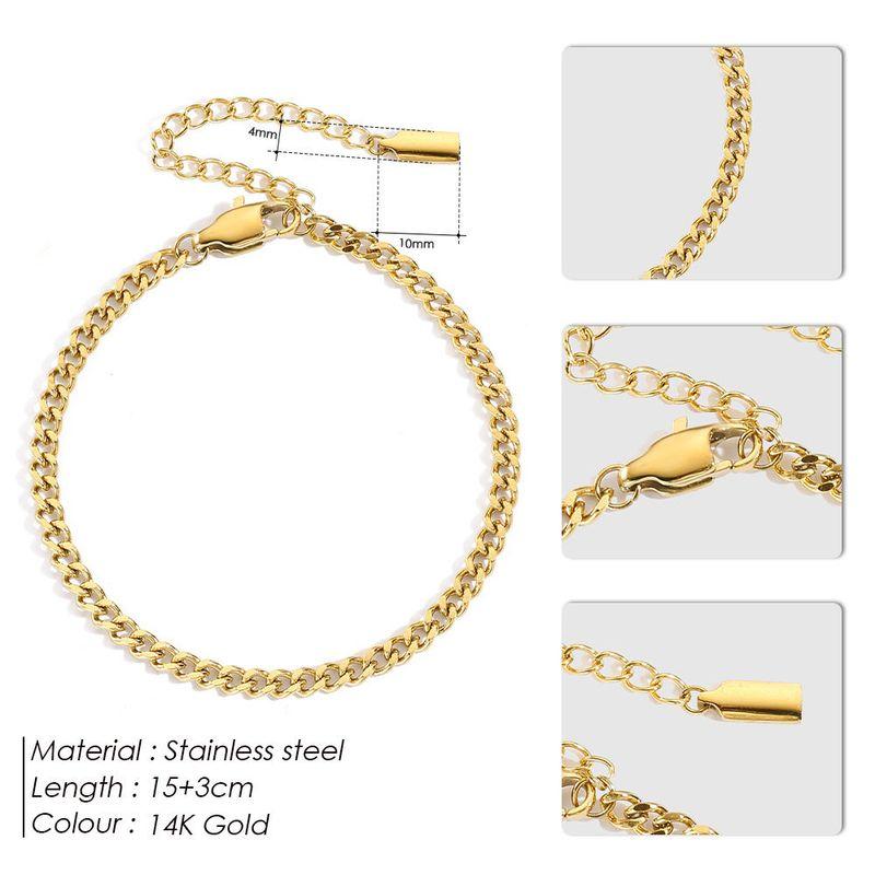 Emanco Fashion Stainless Steel Minimalist Easiest for Match Electroplated 14K Gold Non-Fading Thin Chain Jewelry Chain Gold