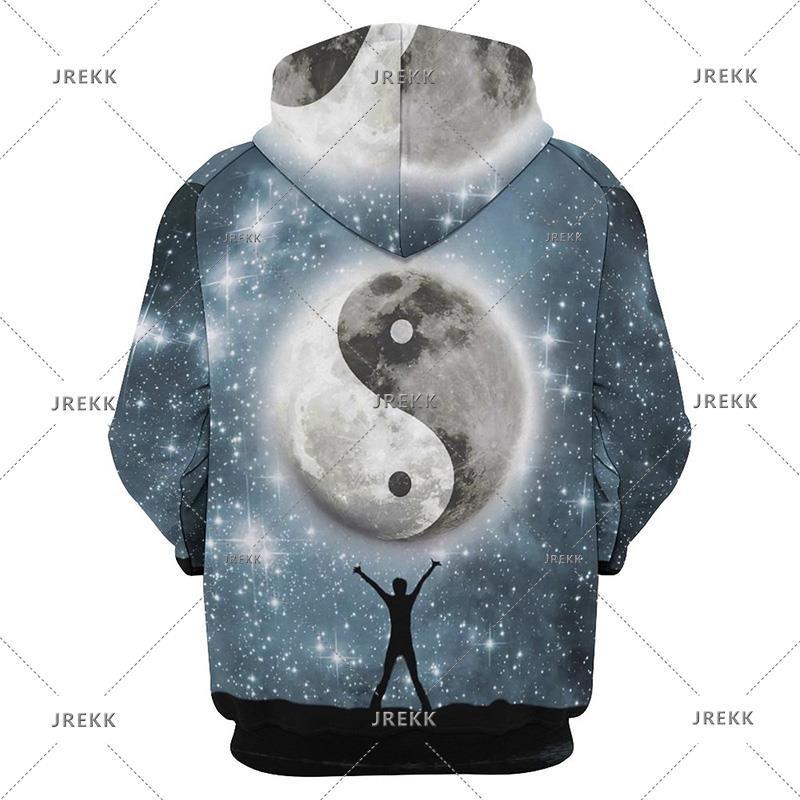 Yin-Yang Taichi Men's Hoodies Casual Clothing Vintage Tracksuit Sweatshirts Male Summer Tops Hooded Pullovers