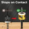 Countersink Drill Bits Set with Adjustable Aluminum Depth Five Dual-Flute Bits TCT Alloy Hole Drill Bits Kit with Wrench Storage Case