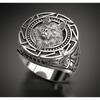 Vintage Wolf Totem Thai Silver Ring Nordic Warrior Mens Wolf Head Ring