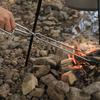 Outdoor Stainless Steel BBQ Tongs 55cm Extended Handle Firewood Charcoal Clip Trash Picker Fire