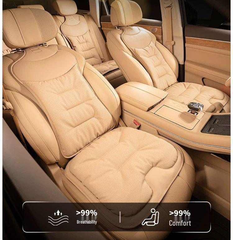 Nappa Leather All-Season Car Seat Cushion for Model 3 - Rear Seat