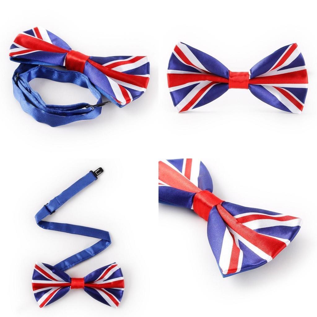 Stilvolle Union Jack USA Flagge Seidenfliege für Kostüme