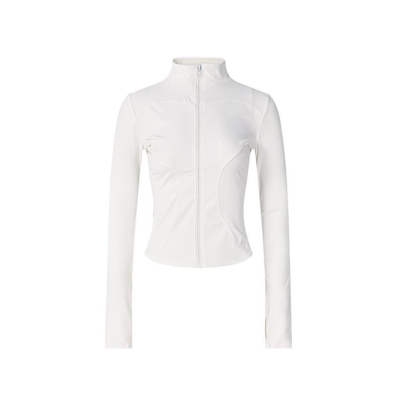 Women s Quick-Dry Slimming Jacket - Long Sleeve, Stand Collar, Breathable Fitness Outerwear L