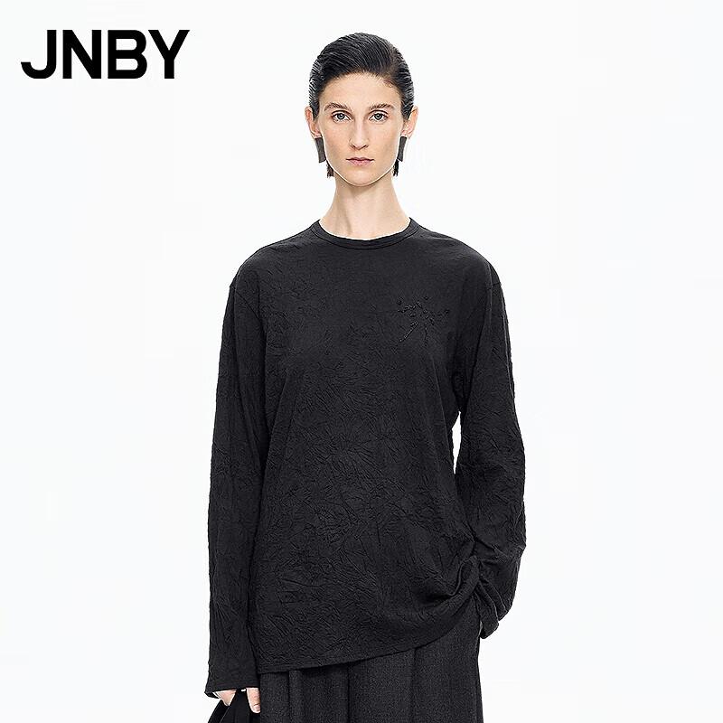JNBY 2025 Winter Loose Round Neck Long Sleeve T-Shirt
