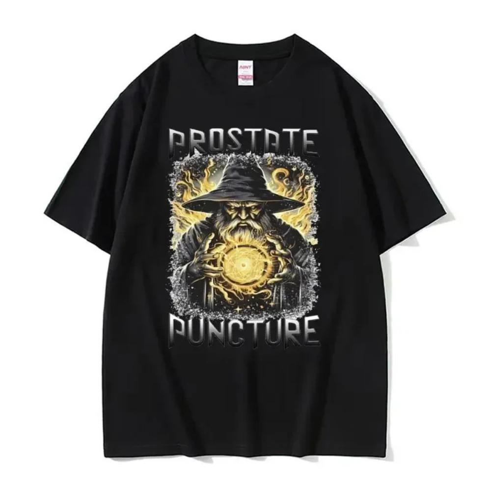 Schattenmagier Lustiges T-Shirt Hodenverdrehung Meme Grafik T-Shirt Männer Frauen Retro Gothic Übergroßes Kurzarm-T-Shirt Tops