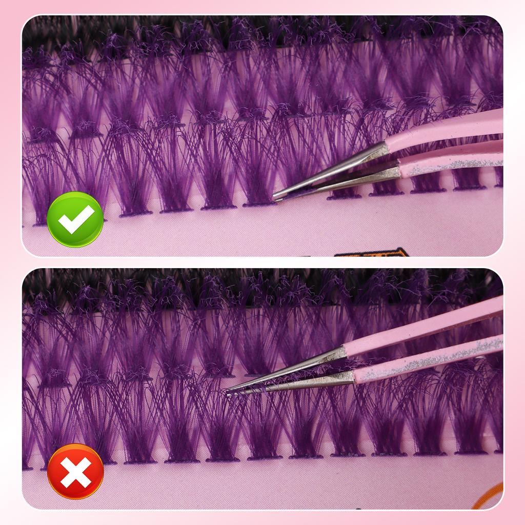 Color D Song Single Cluster False Eyelash Set 8-16Mmdiy Segmented Grafting Thick Eyelashes