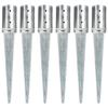 VidaXL Ground Stakes 6 Pcs Silver 8x61 Cm Galvanized Steel