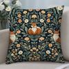William Morris Art Fox Pillow Case Short Plush Double-sided Print Square Throw Pillow Covers Sofa Home Cushion Decor