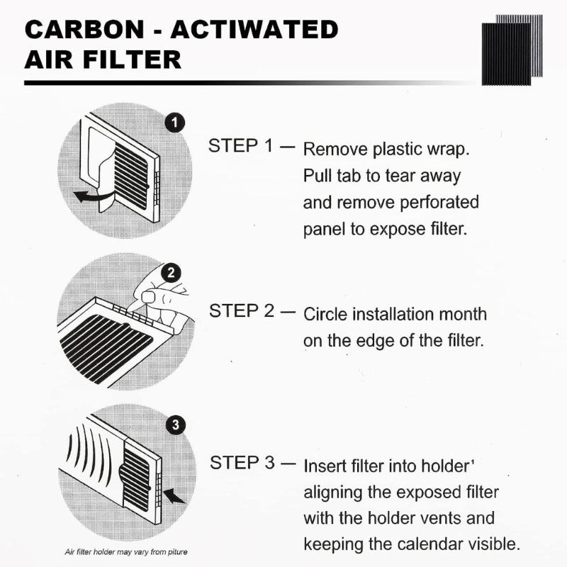 Pack of 8 Refrigerator Air Filter Replacement Carbon Activated Filter for EAFCBF 242061001 241754001 Accessories