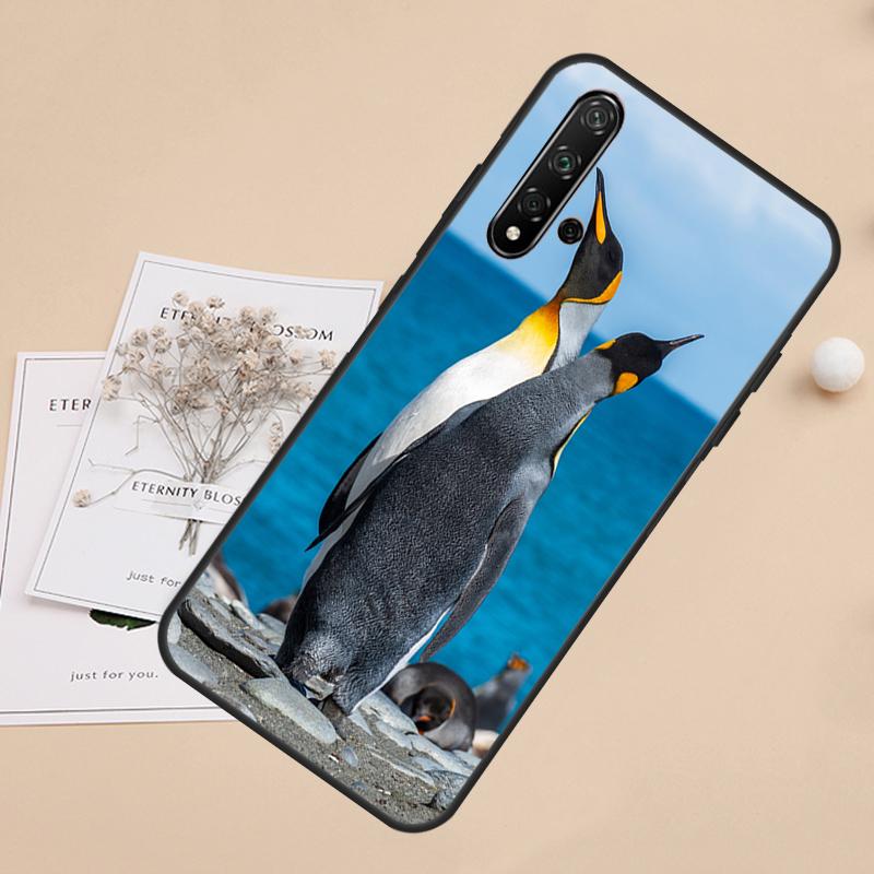 Cute Penguin For Huawei Nova 8i 7i 11i 12i 12s 9 10 SE Y60 Y61 Y70 Y72 Y73 Y90 Y91 P20 P40 P30 Lite Case