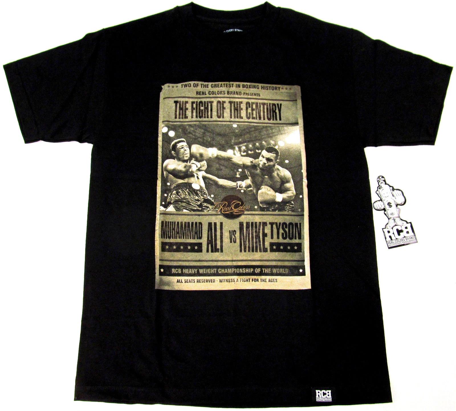 BOXING T-shirt REAL COLORS Fight Of The Century Tyson Tee Men s MEDIUM New S