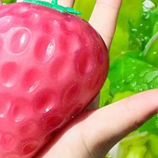 Color Changing Strawberry Squeeze Toy Simulated Fruit Bunny Duck Love Heart Stress Ball