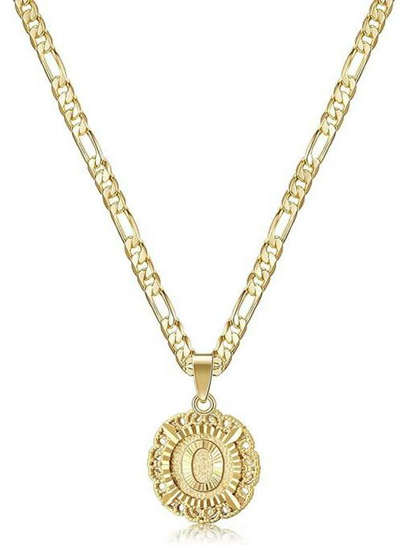 Versatile Alphabet Pendant Figaro Chain Necklace - High-End Light Luxury Clavicle Chain, 26 Letters Available