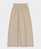 NEALIZE Nylon Maxi Skirt Beige