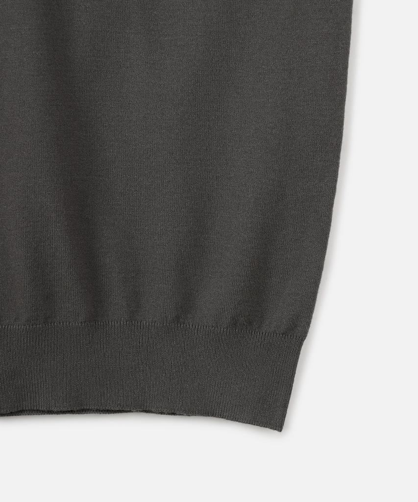 247SERIES Fine Ribbed V-Neck 12Gg Knit Khaki