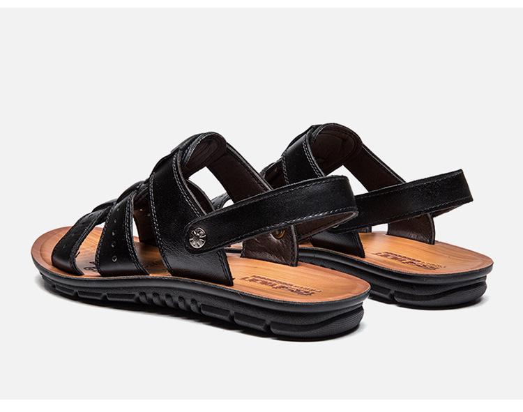 Men's Extra Large Cowhide Beach Sandals, Summer 2025, Sizes 46-47