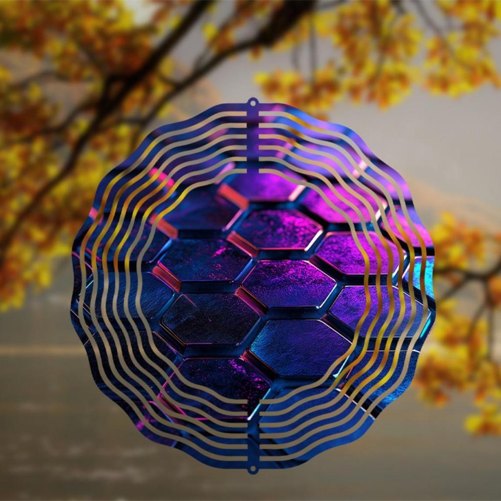 10 Inch Hanging Wind Spinner Outdoor Decor for Balcony Lawn Garden Creative Gift for Friends Family Spring Summer 360 Rotating Hook