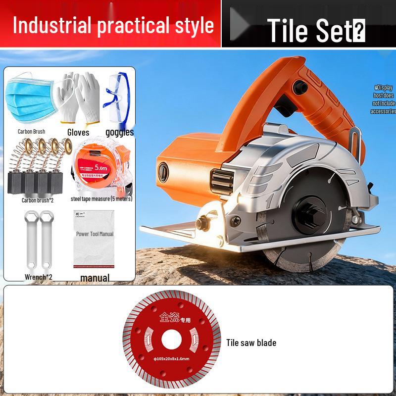 High-Power Multifunctional Handheld Electric Saw for Tile, Stone, Metal, and Woodworking