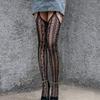 1Piece Thin Pantyhose Women Women Sexy Lingerie Stockings Garter Belt Stripe Elastic Stockings Black Fishnet Stocking Thigh Shee
