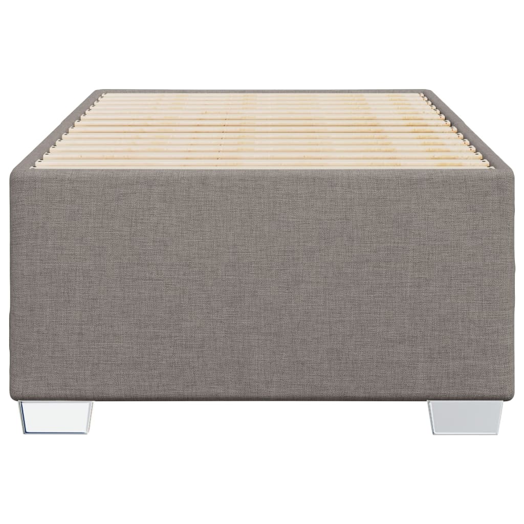 Bed Frame without Mattress Taupe 100x200 cm Fabric