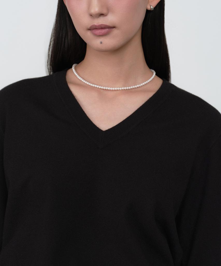 MUSINSA STANDARD WOMAN Women'S Essential V-Neck Knit [Black]