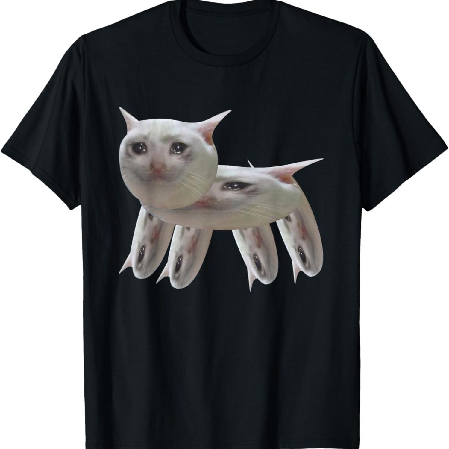 Crying Cat Meme T-Shirt(1) S