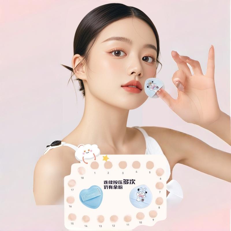 5Pcs Flocking Sponge Makeup Fixing Concealer Finger Puff Funny Cloudy Puff Set Box Soft Skin Dry Wet Dual Purpose Air Cushion