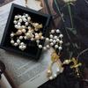 62KD Vintage Pearl Beads Rosary Necklace Jesus Christ Crucifix for Cross Pendant Necklaces for Women Jewelry Charm Prayer Gifts