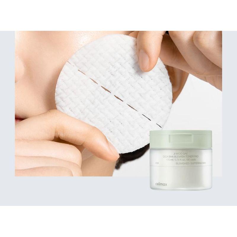 celimax - JIWOOGAE Cica BHA Blemish Toner Pad