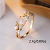 Fashion Female White Fire Opal Stone Engagement Ring Trendy Gold Color Bride Wedding  Gift For Women