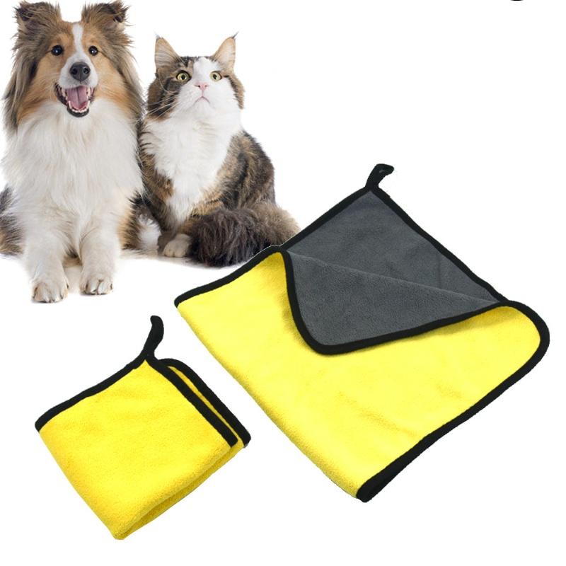 Absorbent Quick Drying Pet Towels Soft Fiber Dog And Cat Bath Towel Convenient Cleaning Towel Pet Supplies