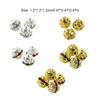 100 Pieces Rhinestone Beads with Holes Polishing Metal Round Ball Bead Popular Accessories Jewelry Supplies Making Parts