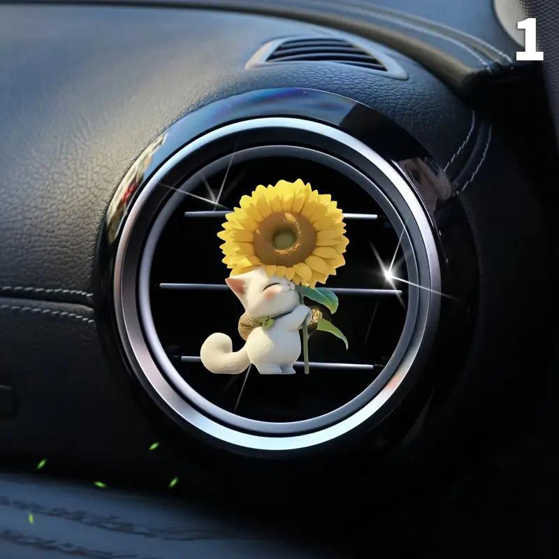 Car Outlet Vent Perfume Clips Cat Air Freshener Diffuser Aromatherapy Decoration Interior Aromatherapy Pad Car Cat Shape Clip